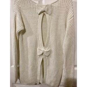 Bow back sweater